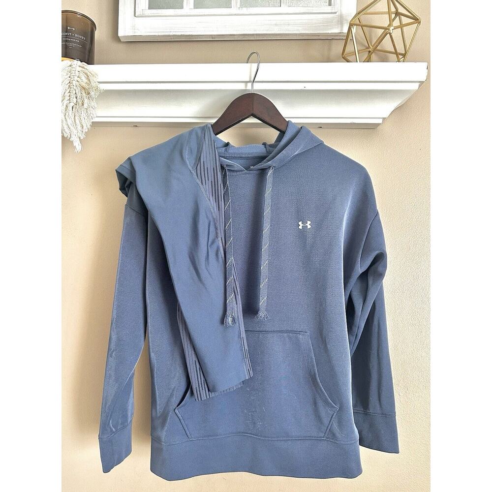 Dusty Blue Shimmer Under Armour Set - 2 Pc Hoodie Pullover Sweatshirt & Leggings
